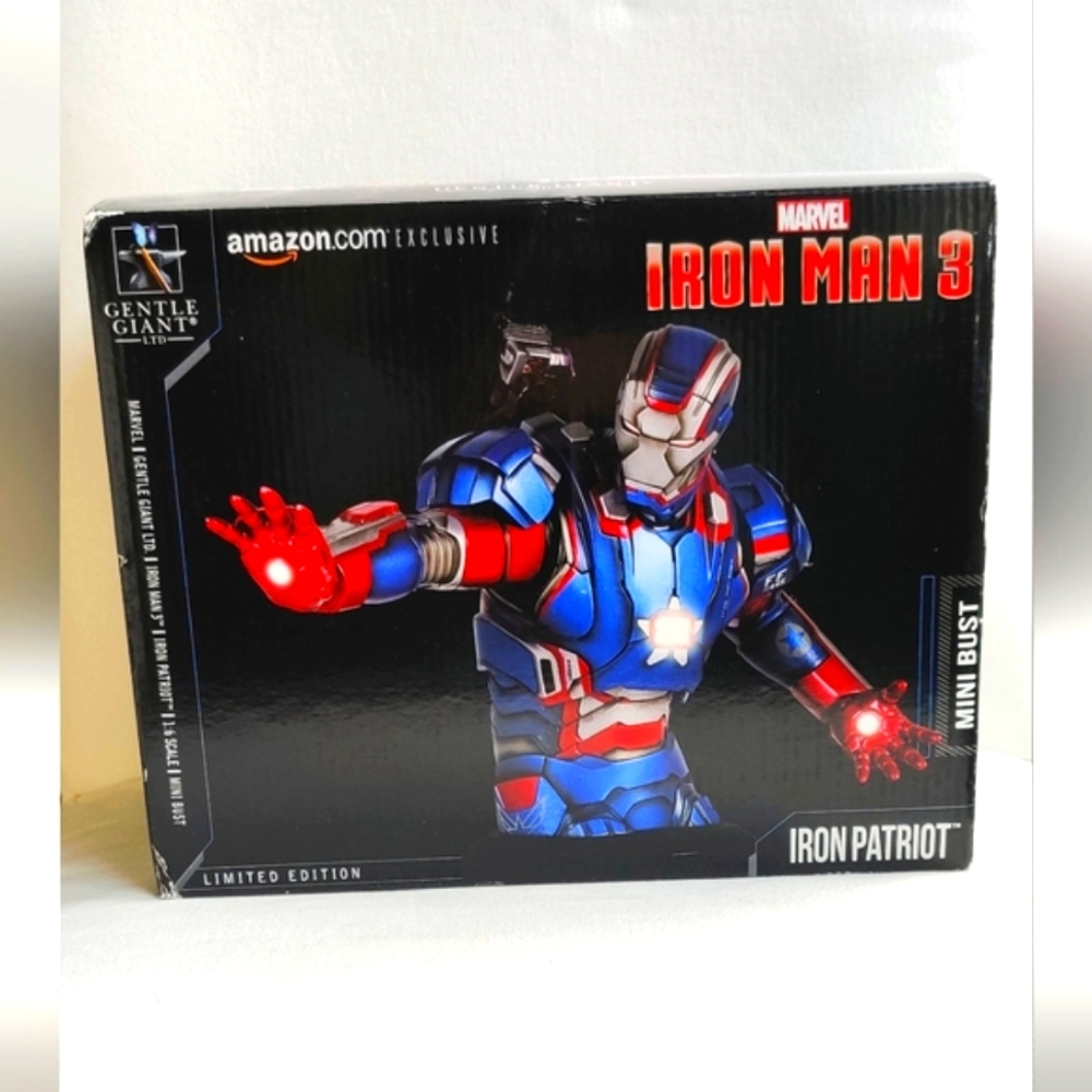 Iron Man 3 Marvel Iron Patriot Mini Bust Gentle Giant Limited Edition New in Box